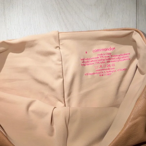 Commando Tan Faux Leather Leggings - Picture 4 of 4